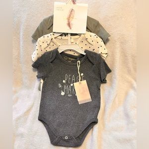 NWT Jessica Simpson Onesie Set Of 3 - Size 6/9 months